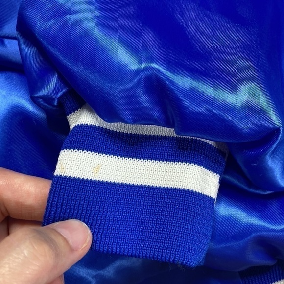 Vintage Girard Blue Satin Nylon Walker Bomber Jacket Large USA - Picture 8 of 8